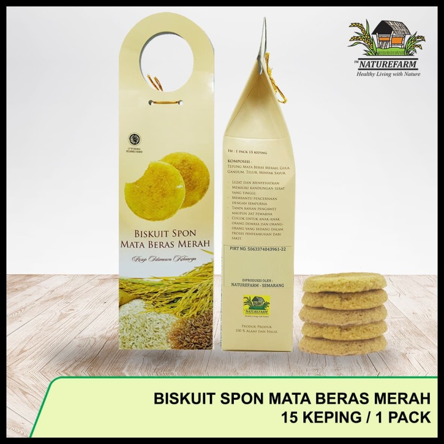 

BISKUIT SPON MATA BERAS MERAH NATURE FARM (NATUREFARM) 15 KEPING