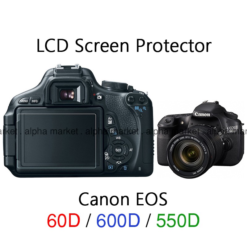 Anti gores LCD Screen Protector Guard Kamera Canon EOS DSLR SLR 60D 600D Rebel T3i Kiss X5