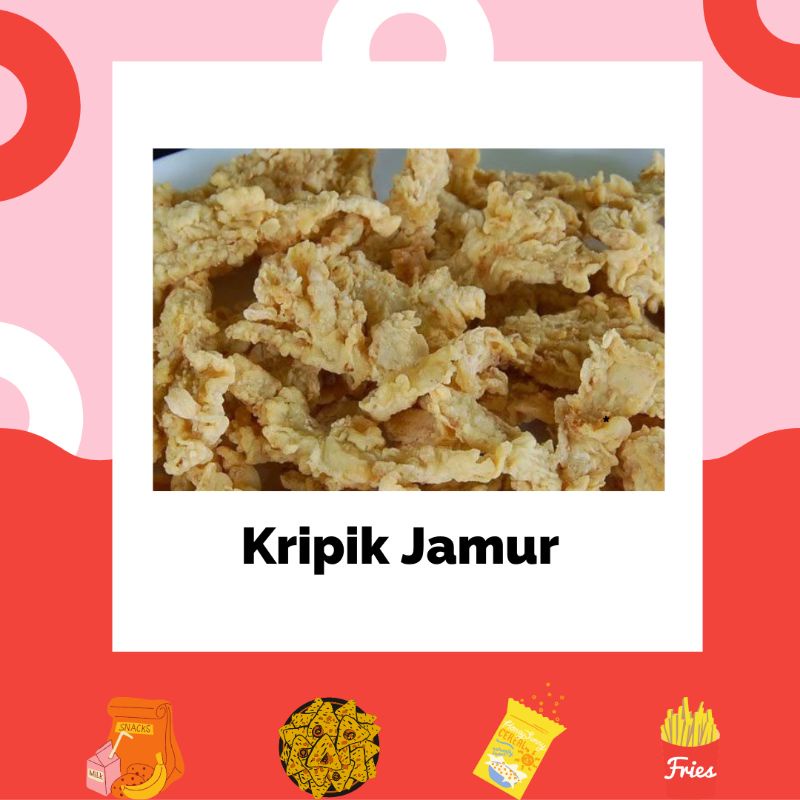 

Keripik Jamur Tiram - Jamur Tiram Crispy - Keripik Jamur Renyah Gurih - Snack Jajan Cemilan Kiloan