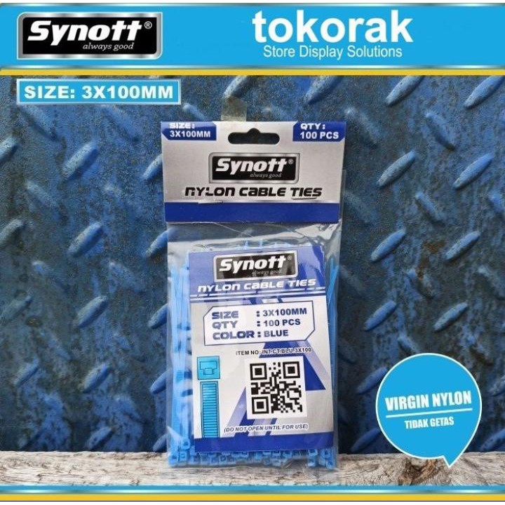 KABEL TIES 3 X 100MM SYNOTT - KABEL TIS 100PCS - CABLE TIES