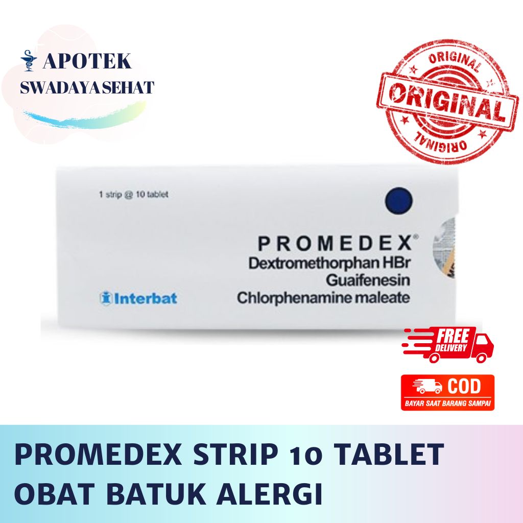 PROMEDEX STRIP 10 Tablet - Obat Batuk Alergi Kering Berdahak