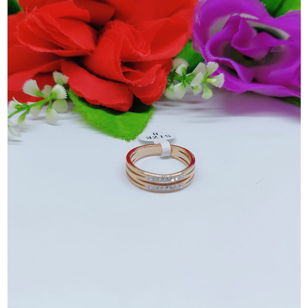 Cincin titanium permata fashion jewellery 0245,0246