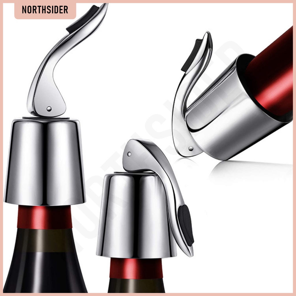 TUTUP BOTOL WINE | VACUUM WINE BOTTLE STOPPER STAINLESS STEEL