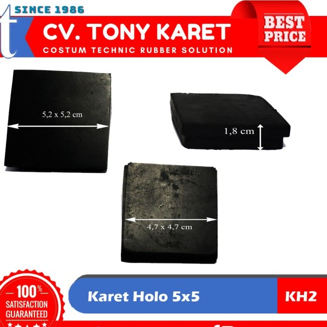 Karet Holo 5x5 cm - Karet kaki kursi meja / Tutup Besi holo