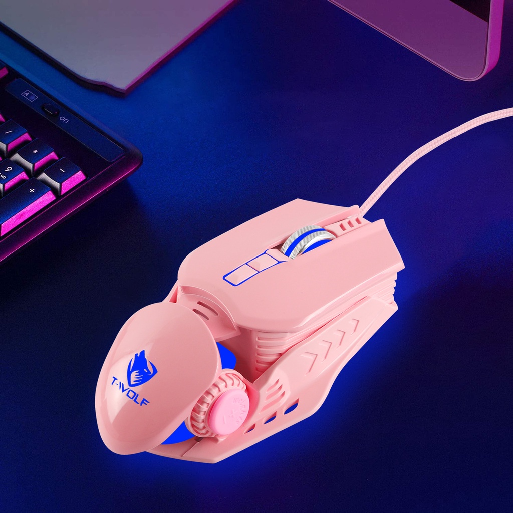 G5 Mouse Gaming Kabel USB 4 Grade 6400 DPI Dengan Lampu Breathing Untuk Komputer