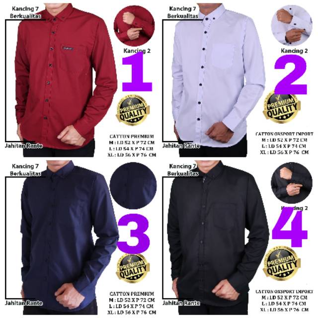 KEMEJA PRIA MENS POLOSAN LENGAN PANJANG COOLMAN PAKIAN PRIA CASUAL PAKAIAN DINAS PNS KERJA SIZE MLXL