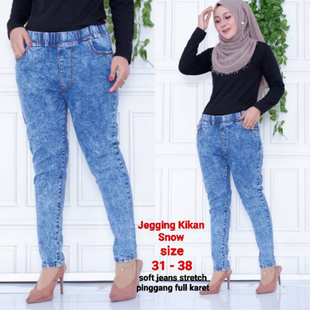 Jegging Kikan Snow Size 31-38 . Legging Jeans Snow Murah