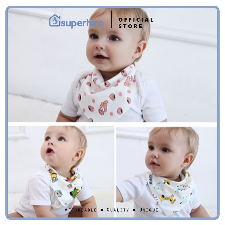 Slaber Celemek Makan Bib Segitiga Bayi Fashion Bandana Bayi Baby