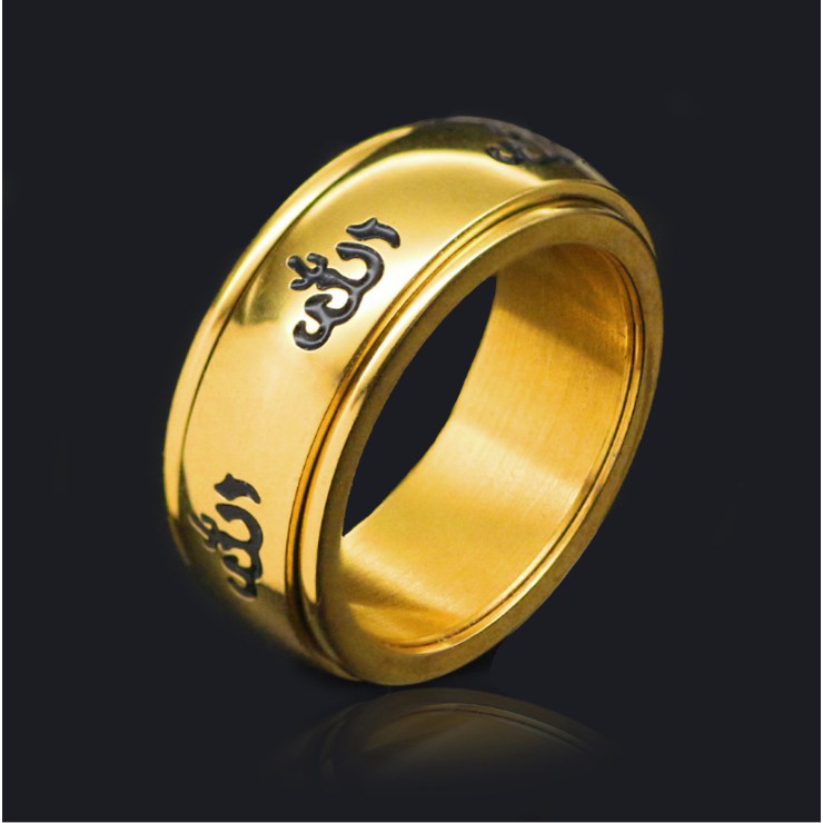 LRC Cincin Tauhid Islam Muslim Lafadz Allah Bahan Stainless Steel Gold