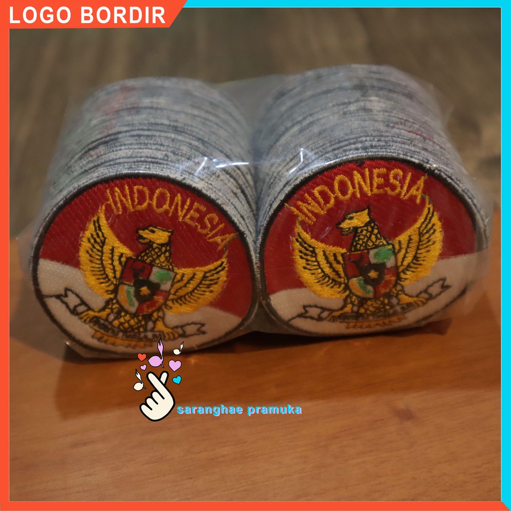 Logo Bordir Merah Putih Garuda Kwarnas Indonesia