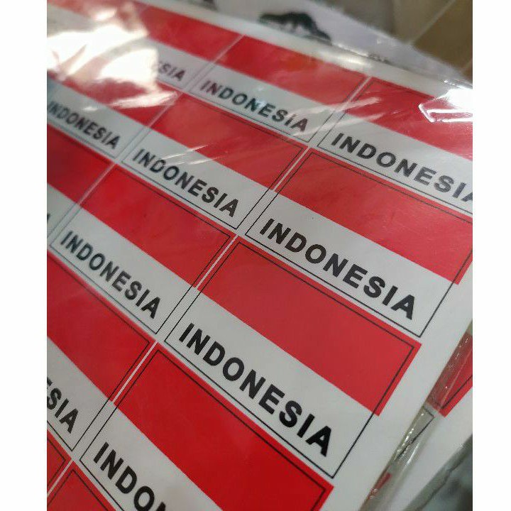 Stiker Mini Indonesia 4x3cm - Stiker Cutting Bendera Indonesia Mini