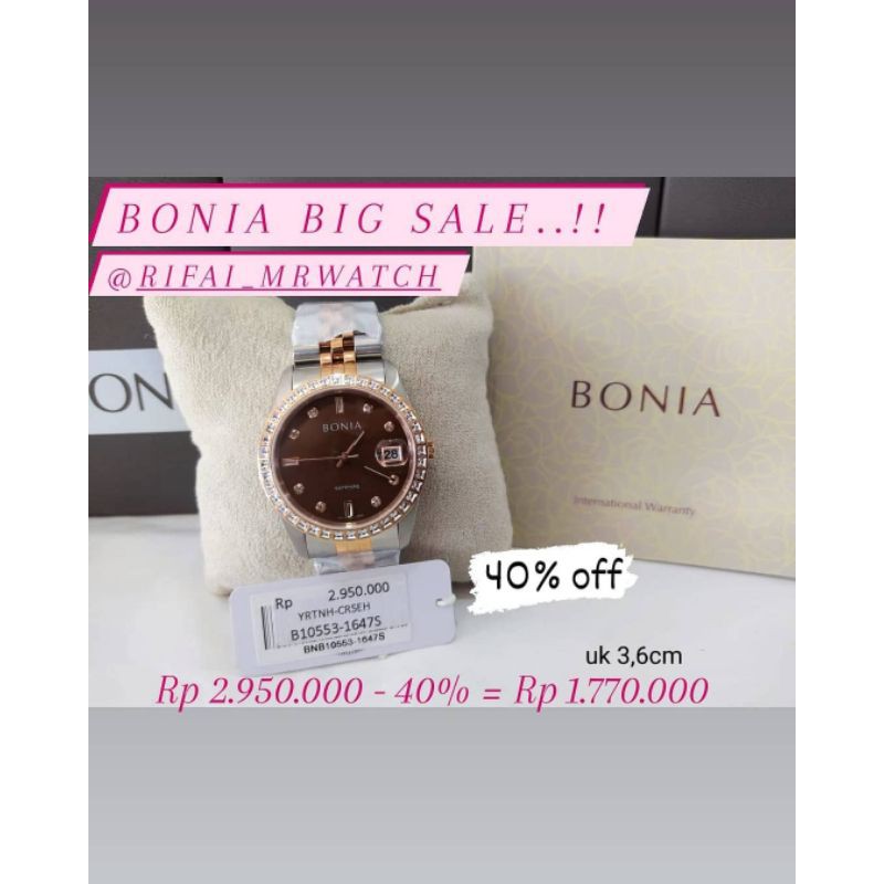JAM TANGAN BONIA WANITA ORI BIG SALE