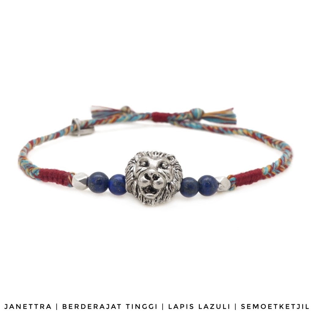 

Semoet Ketjil Gelang Boho Janettra Lion Lapis lazuli Bohemian Limited Edition