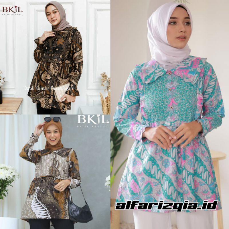 C0D-Blouse Batik Wanita-Atasan Batik Wanita-Batik Kerja-Batik Kantor-Batik Modern Kasual Aa Batik Ba