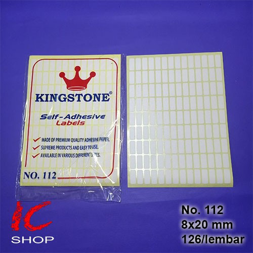 

Label KINGSTONE No.112 - Self Adhesive Label 112 - Sticker