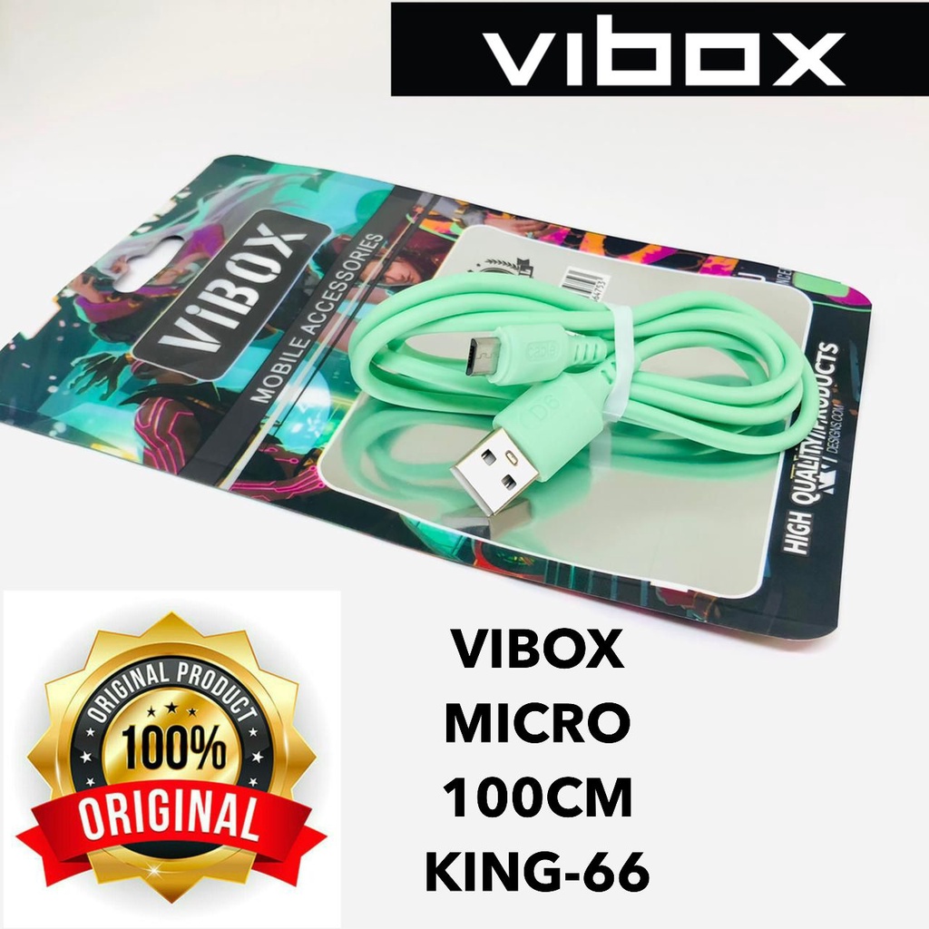 MINIGO Kabel Data Vibox Micro 100Cm King-66 type c iphone fast 3A Macaron High Quality