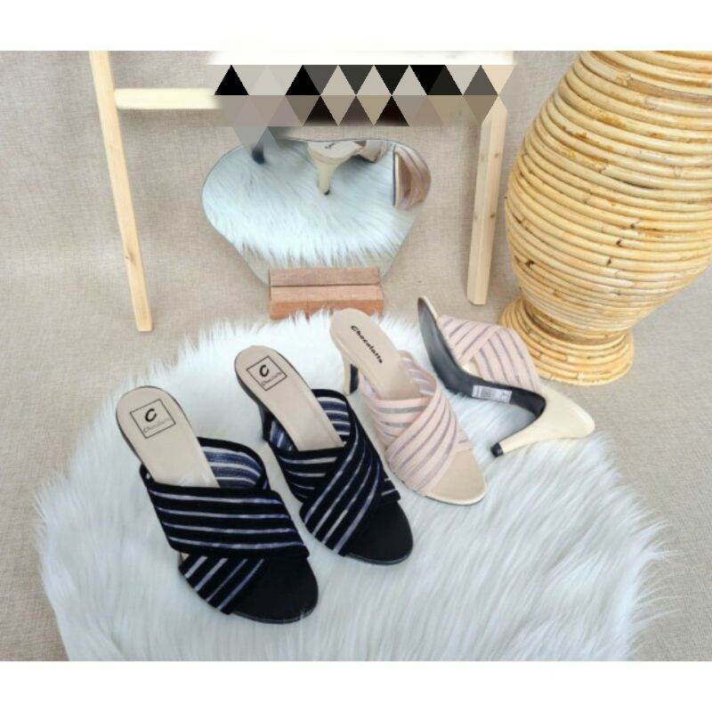 Sendal Tinggi 9cm / Heels Wanita Cantik / Heels Polos