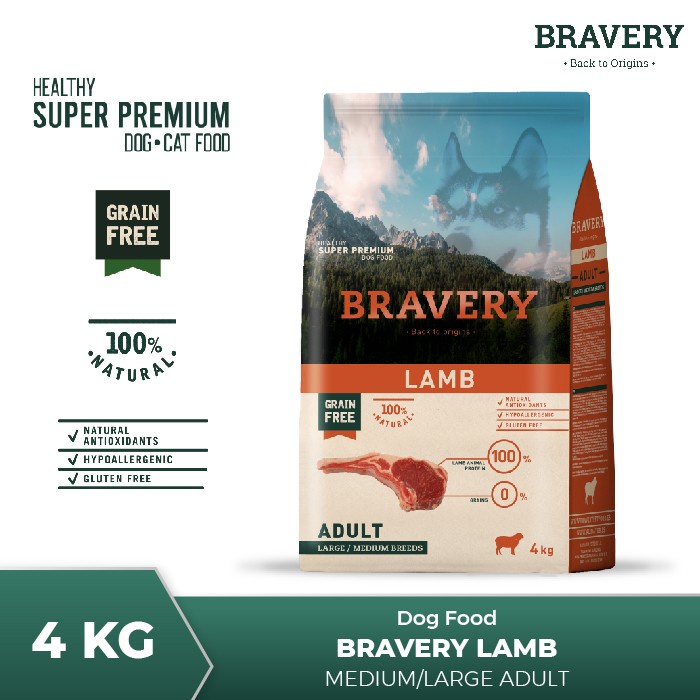 Bravery dog food lamb