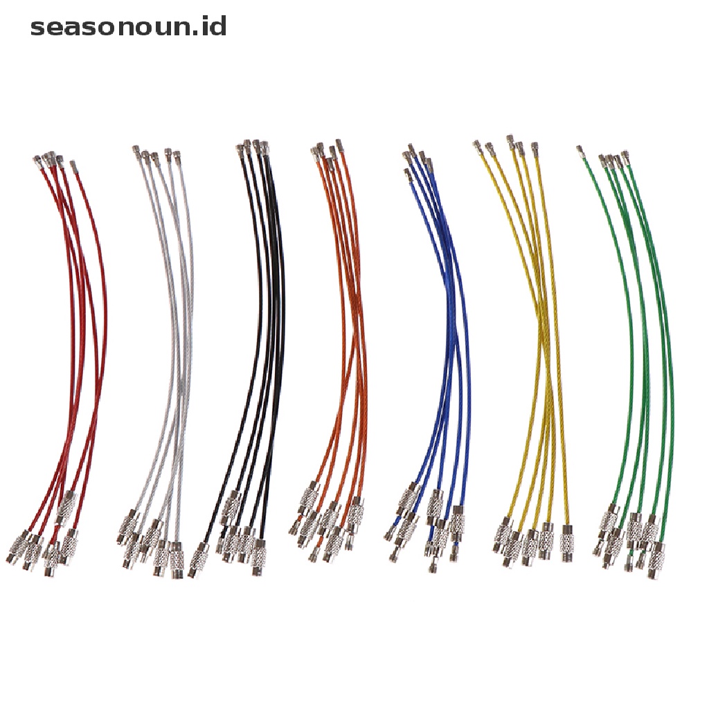 5 Pcs Gantungan Kunci Bahan Stainless Steel Untuk Outdoor Hiking Camping