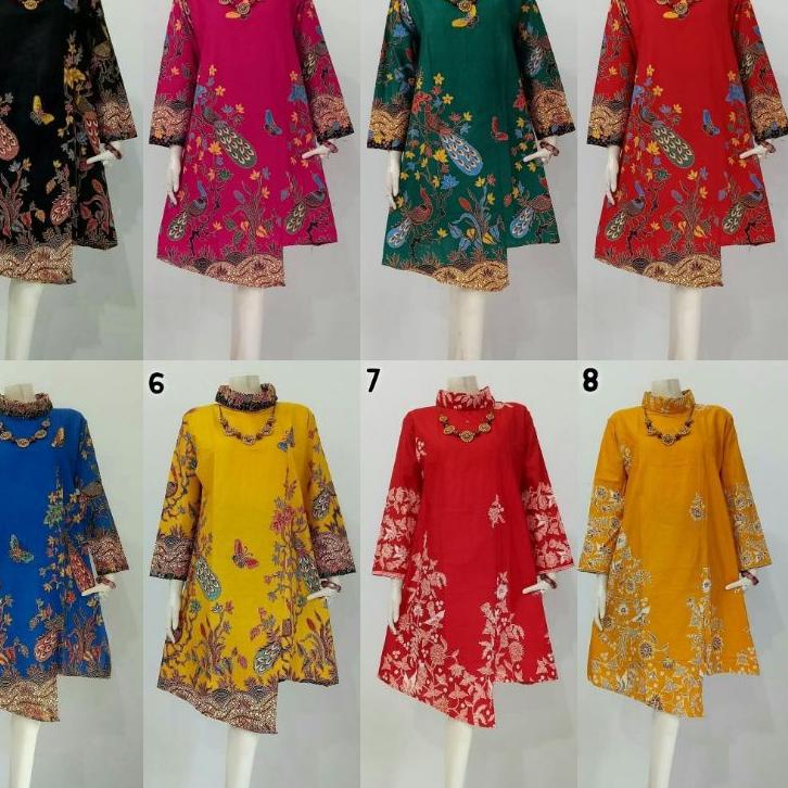 Laris hd PAKAIAN BAJU TUNIK DRESS DASTER BATIK WANITA JUMBO TIDAK LUNTUR MURAH UNGGUL JAYA PEKALONGA
