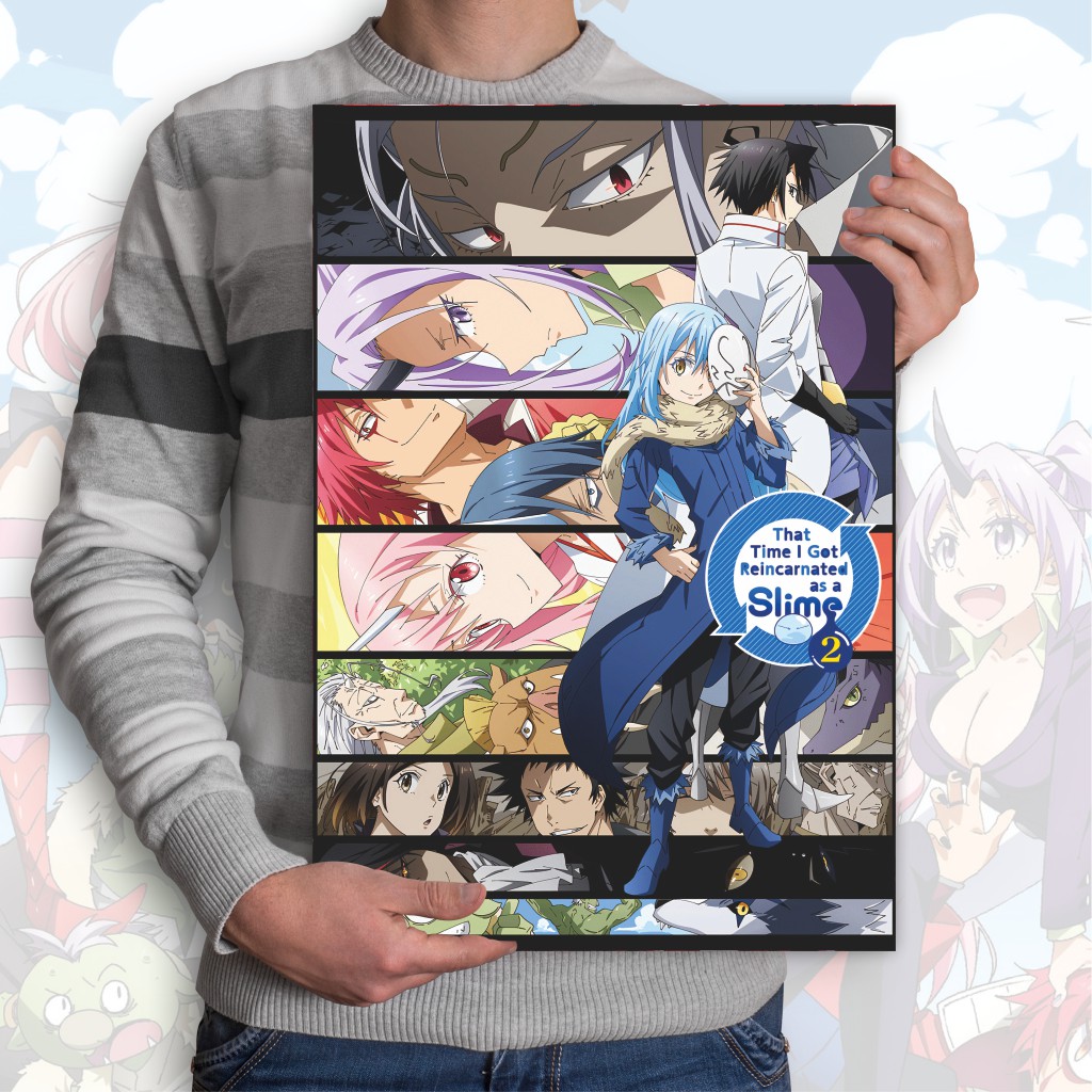 Poster Tensei Shitara Slime Datta Ken Tensura Anime Rimuru Shion Milim Benimaru Shuna - Ukuran A3+-5 Tensura S2