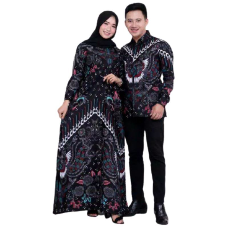 MAJUJAYA BATIK - COUPLE BATIK GAMIS / DRESS BATIK COUPLE - CB308-KODE 2