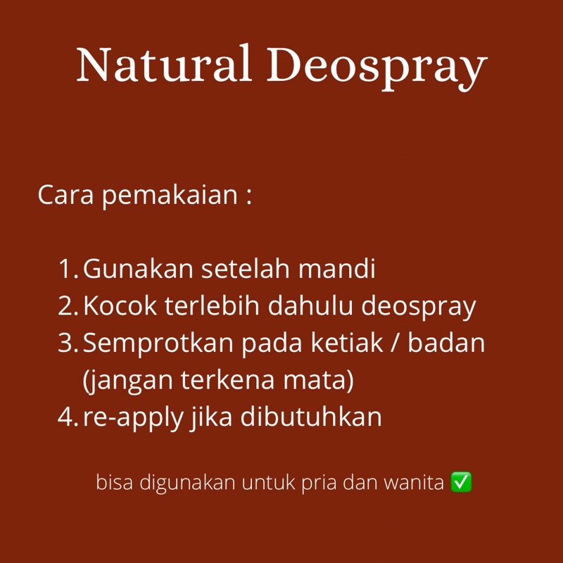 NATURAL DEODORANT SPRAY CAIR TAWAS 100 ML ALAMI PENGHILANG BAU BADAN AMPUH MAGIC MENGHILANGKAN BAU BADAN PEMUTIH KETIAK DEO TAWAS ASLI AIR TAWAS CAIR NON ALKOHOL PENCERAH KETIAK ALAMI MURAH PAKET USAHA TAWAS BUBUK