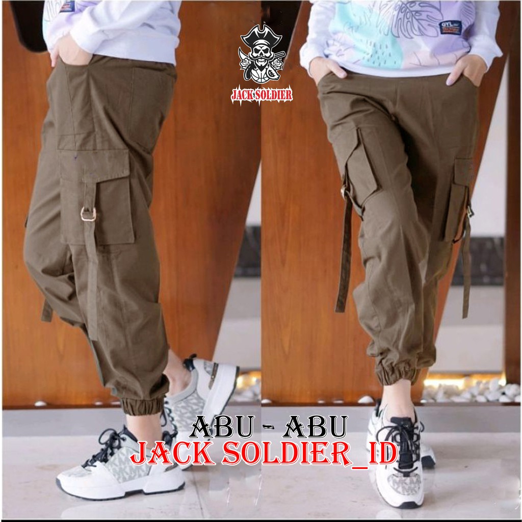 CELANA JOGGER CARGO PANTS /CARGO KANTONG SAMPING/ CARGO AMERICAN DRIL/CELANA WANITA MURAH