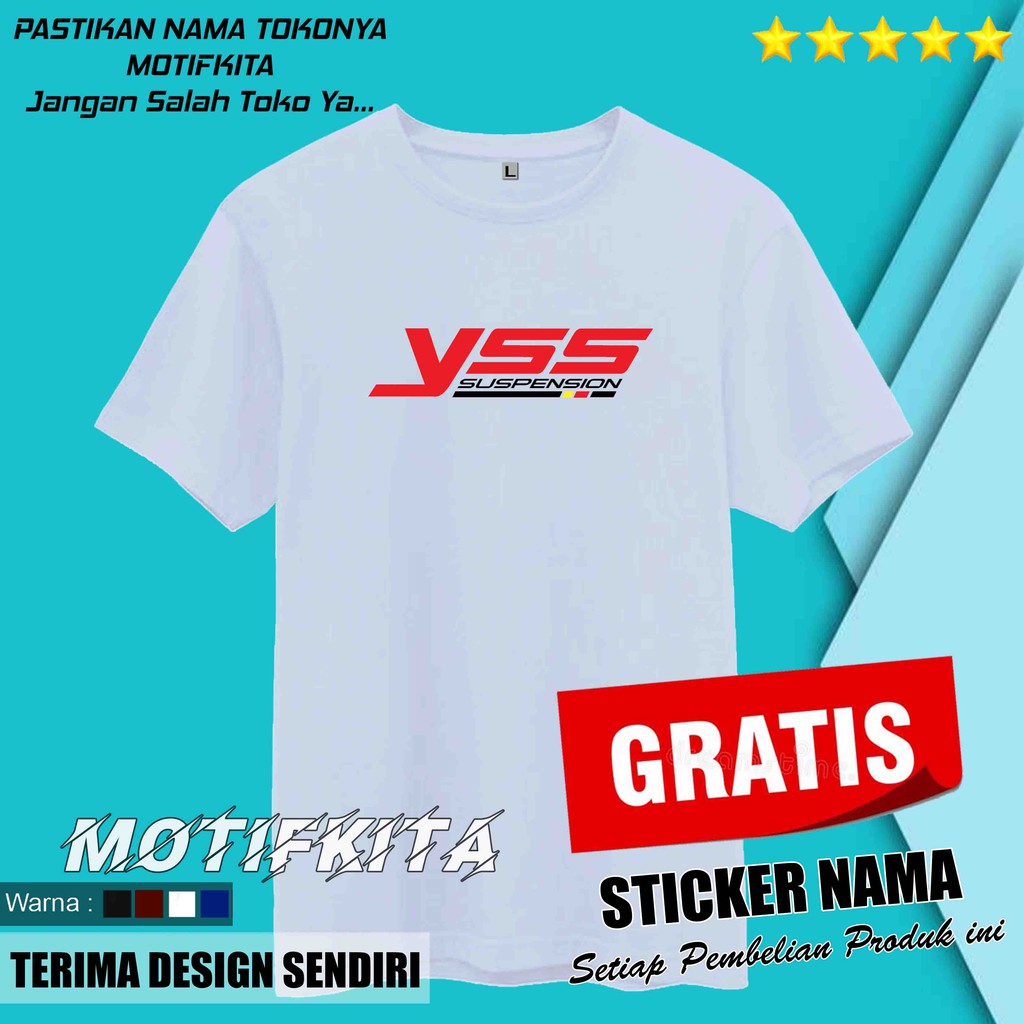 BERKUALITAS Kaos YSS RACING keren BERKUALITAS Pria &   Motifkita