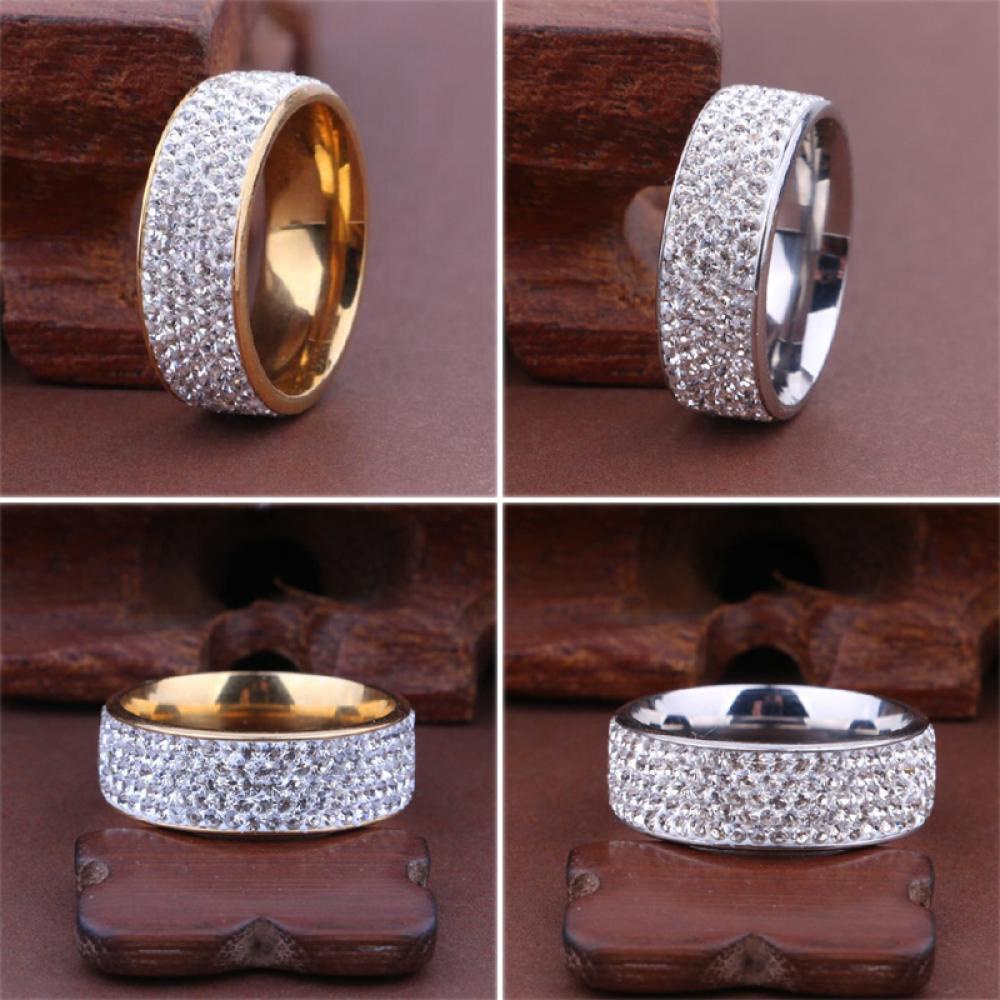 Cincin LILY Band Size8-12 Hias Perhiasan Unisex Anti Karat