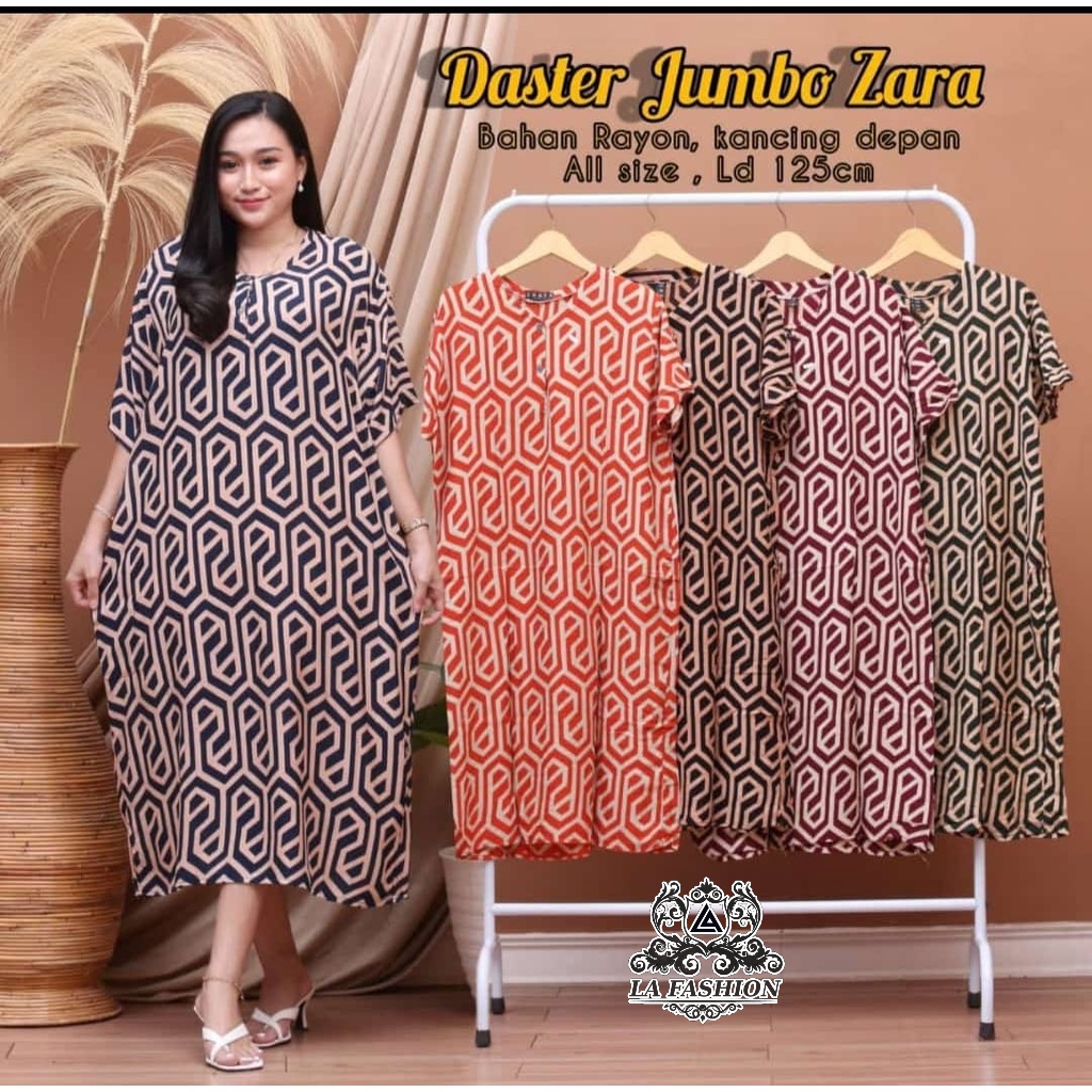 DASTER JUMBO ZARA / DASTER MURAH KEKINIAN / DASTER BUMIL BUSUI KANCING DEPAN LD125