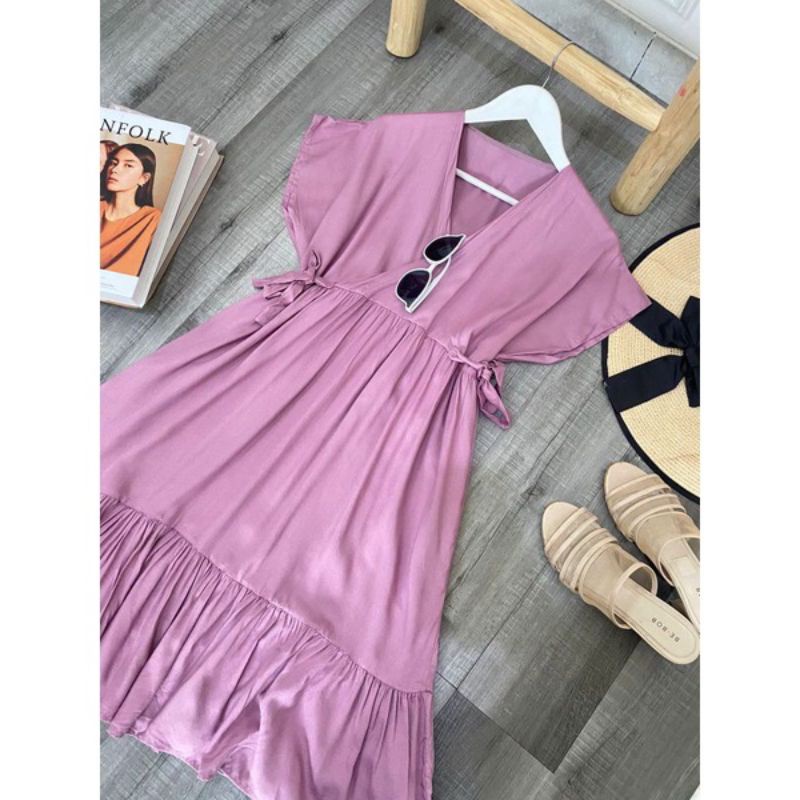 Daster kimono polos / Daster kimono pendek ruffle