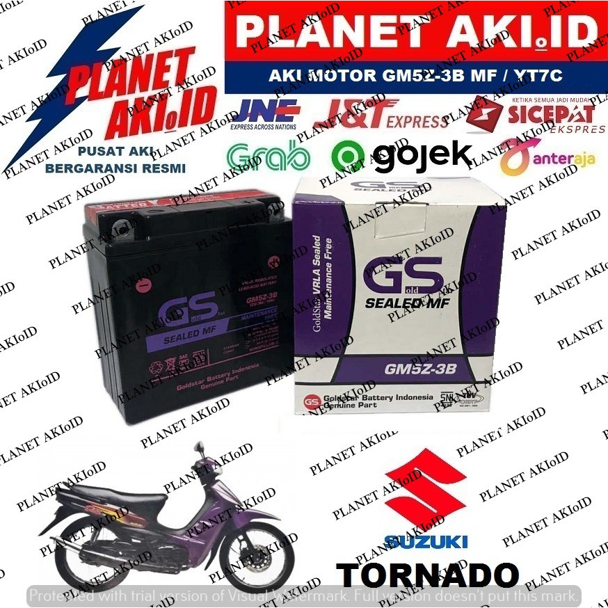 Aki Motor Suzuki Tornado GM5Z3B Accu Kering MF