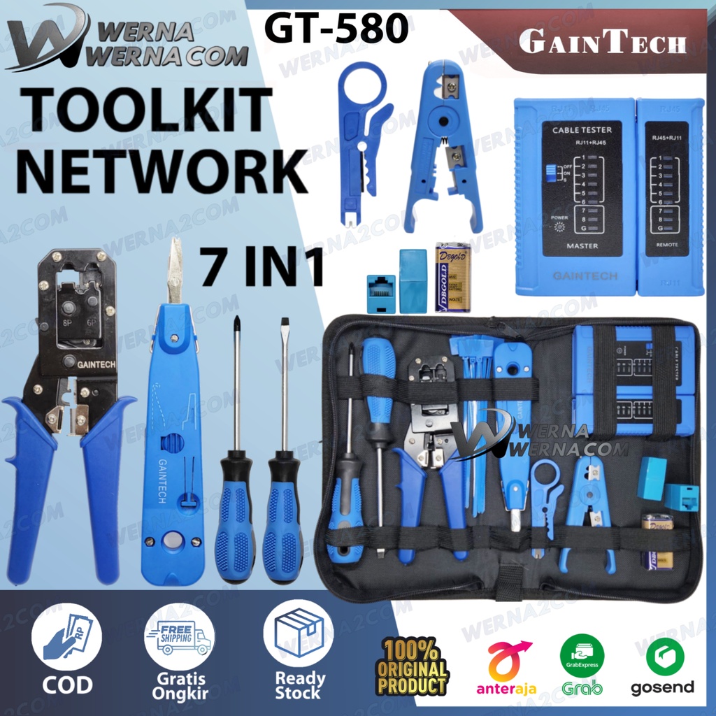 GAINTECH Toolkit Network Repair 7in1 GT-580 TOOLKIT