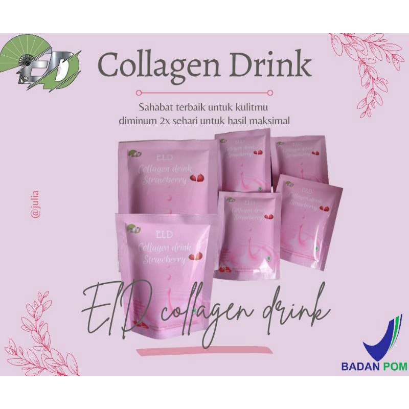 ELD COLLAGEN DRINK STRAWBERRY/ELD COLLAGEN PEMUTIH &amp; PELANHSING BADAN