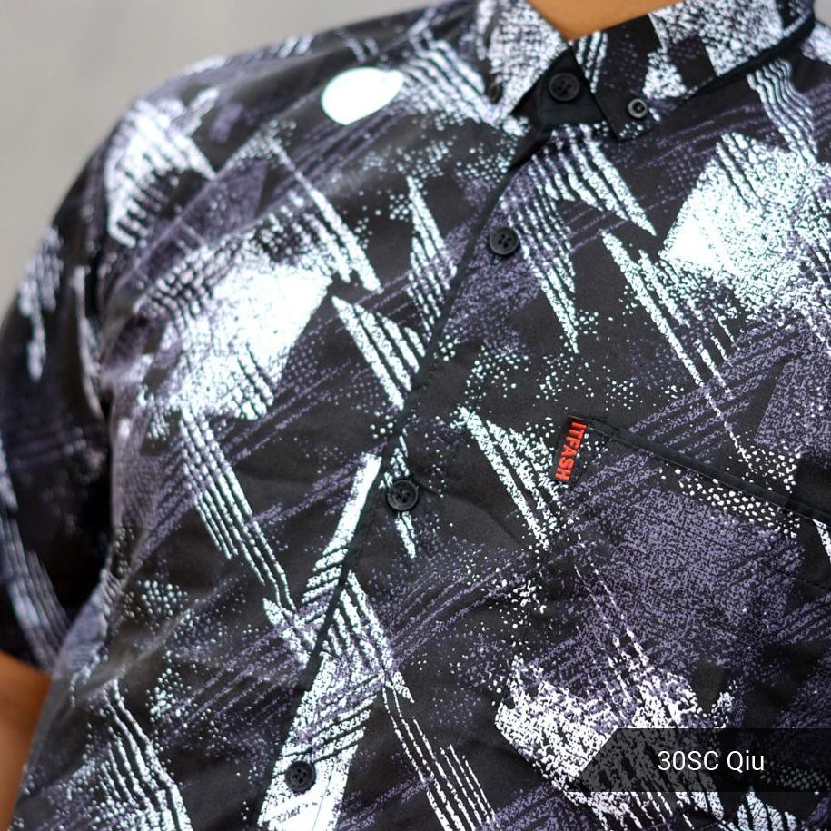 0CP Trolis M L XL 30S abstrak kemeja hem pria cowok lengan pendek 30SC 30SAB itfash tfash trolistore