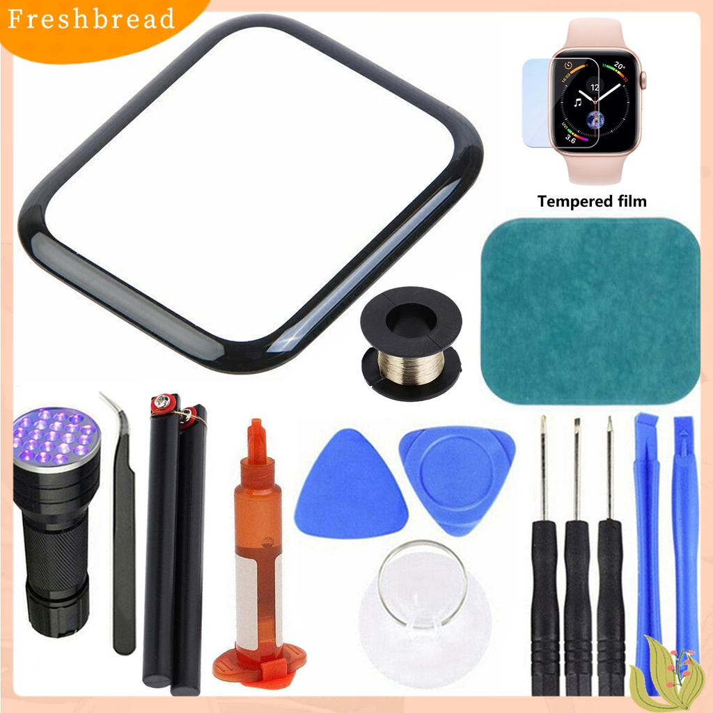 Terlaris Precise Out Front LCD Glass Cover Replacement UV Glue Touch Screen Repair Kit for Apple Watch 2/3/4/5/6 Series 38mm 42mm 40mm 44mm