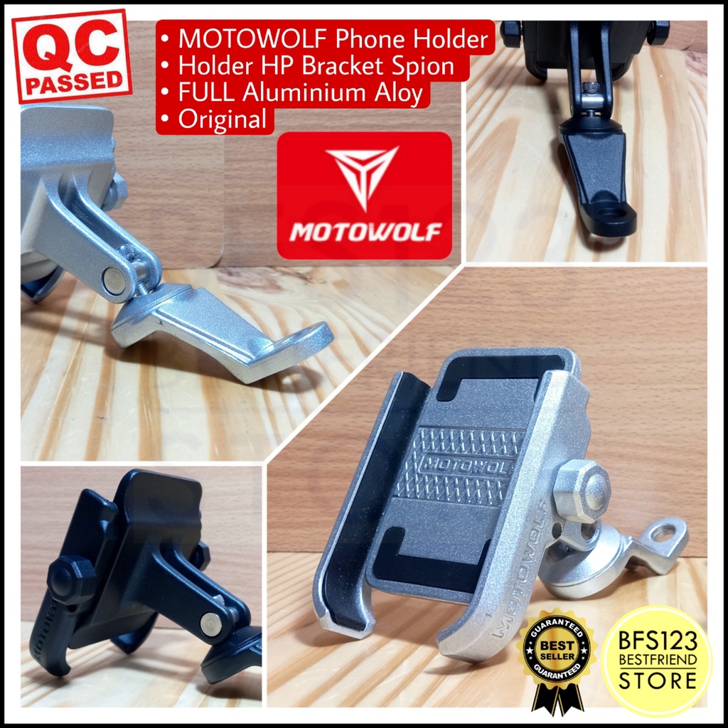 MOTOWOLF Phone Holder Holder HP Bracket Spion Aluminium Aloy Original