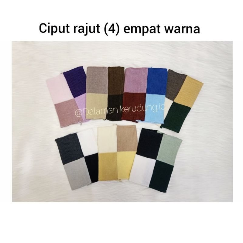 Ciput Rajut 2 Tone / Bandana Rajut / Inner Rajut / Inner Anti Pusing / Ciput 2 Warna / Inner 2 Warna