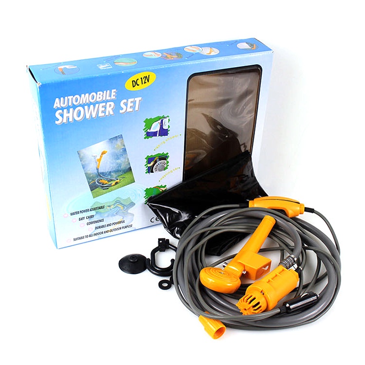 Portable Shower Mandi Camping Outdoor 12V / lighter Shower Set Mobil shower 12 volt / Car Shower