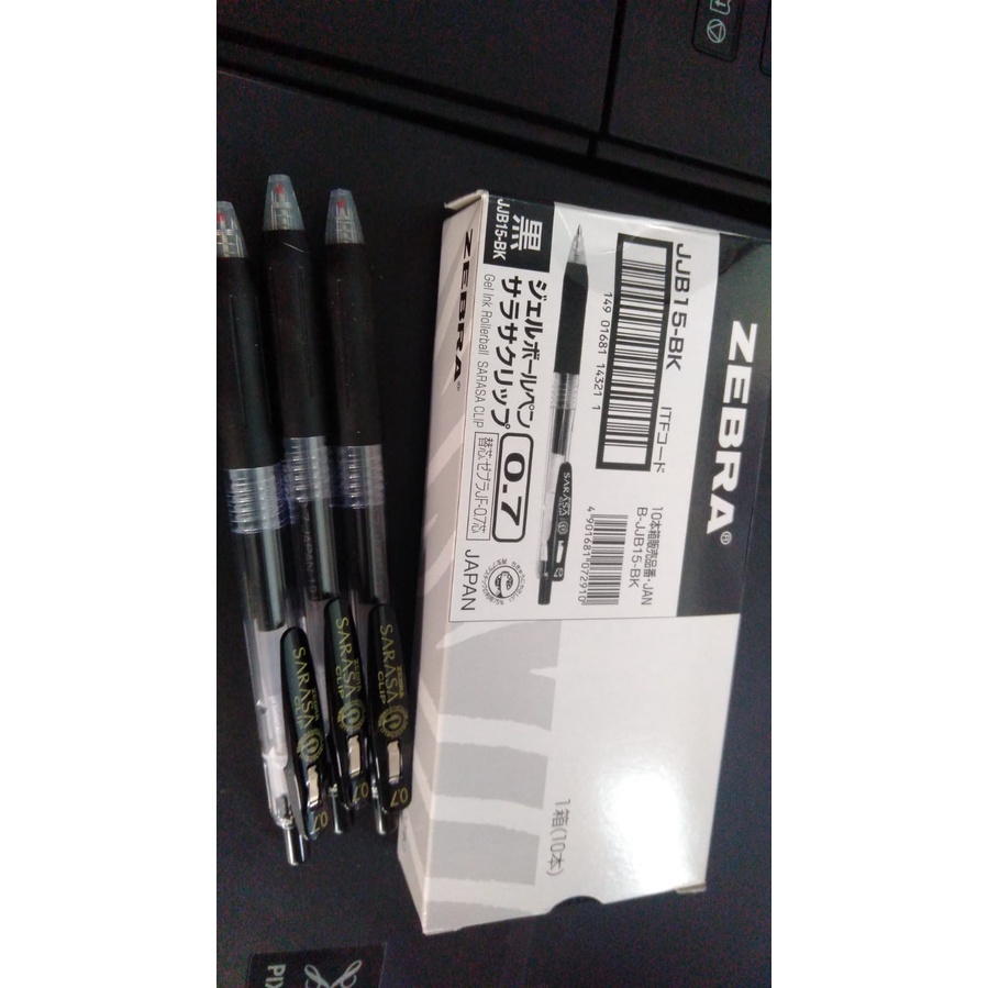 

Pulpen Bolpen / Gel Pen ZEBRA SARASA CLIP JJB15 - BK