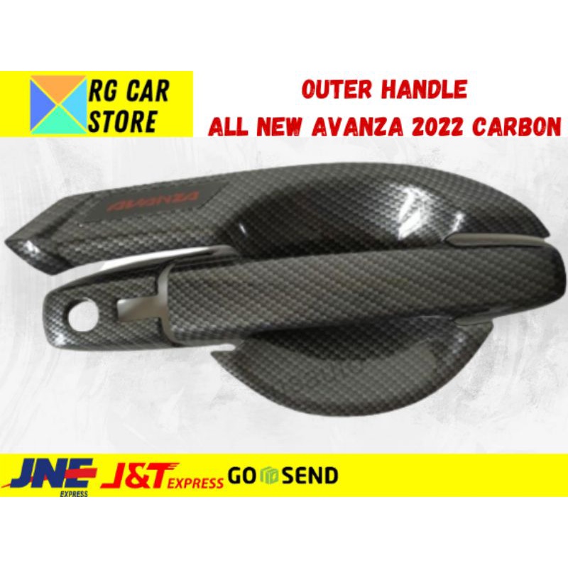 PAKET MODIF ALL NEW AVANZA 2022 TYPE G-OUTER HANDLE TANK COVER CARBON