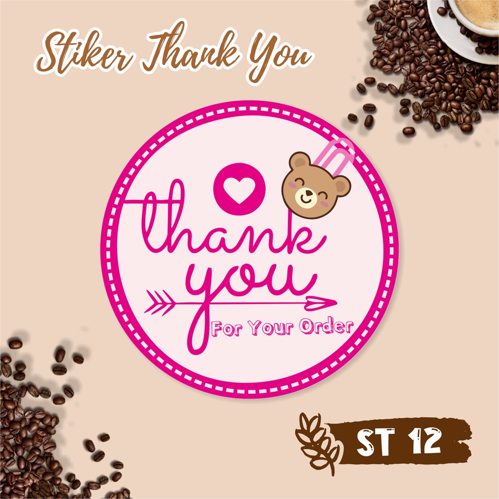 

STIKER THANK YOU ST 12 MURAH ECER