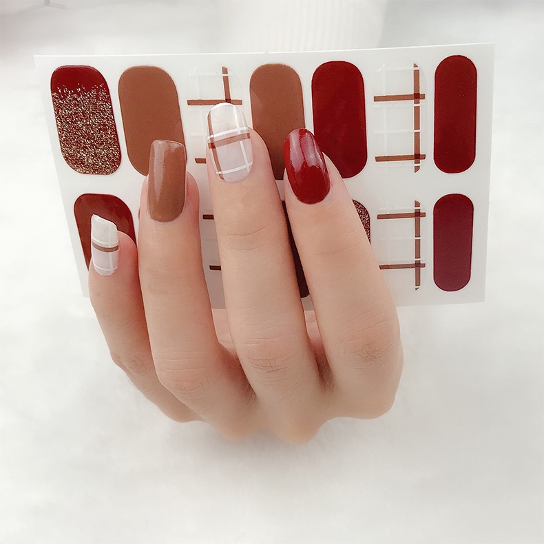 14Pcs/Stiker Kuku Murah / Nail Art Sticker / Nail Art Stiker / Nail Art &amp; Sticker DQ Series Premium