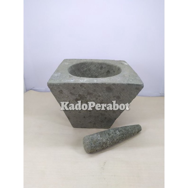lumpang batu jumbo kotak - lumpang jumbo batu asli - lumpang batu asli