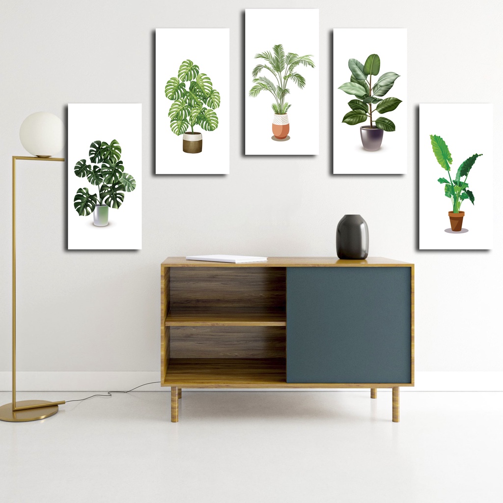 APOLITO (10X20 CM) HIASAN DINDING DAUN MONSTERA MINIMALIS WALL DECOR PAJANGAN DINDING TANAMAN POT MONSTERA