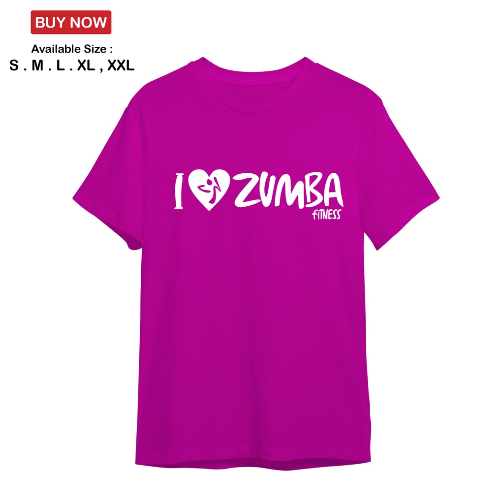 KAOS BAJU AEROBIC SENAM I LOVE ZUMBA OLAHRAGA KAOS SPORT TERLARIS