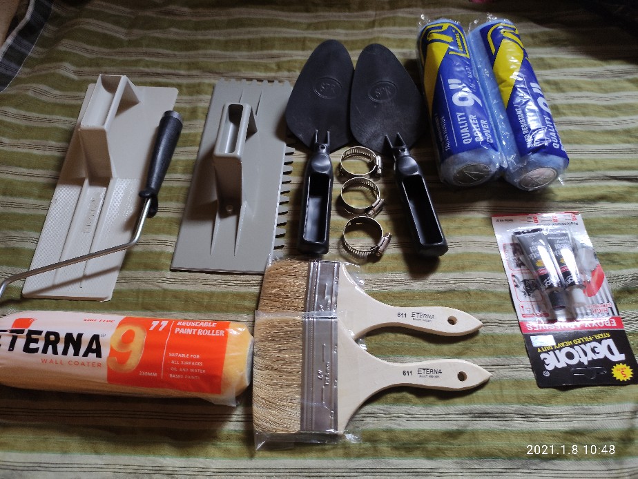 Roskam Pvc Gerigi Gagang Kayu | Raskam Gigi Plastik Sendok Acian Semen | Material Mart