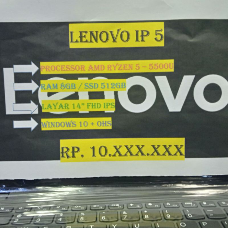 LENOVO IP 5 RYZEN 5 5500U 8GB SSD 512GB