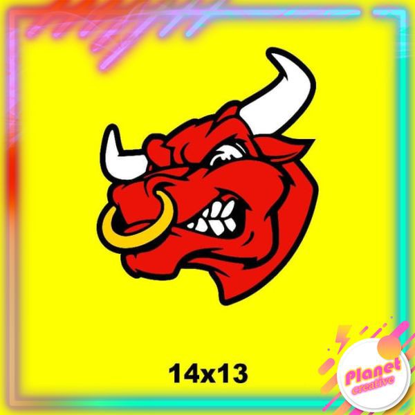 

Stiker Banteng Galak 14 x 13 cm